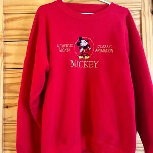 Vintage Red Mickey Mouse Sweatshirt